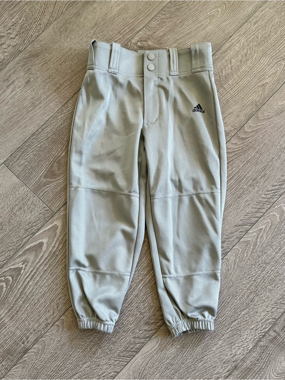 adidas Kids Light Gray Jogger Baseball Pants